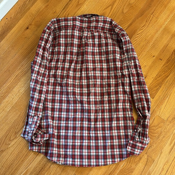 Long Sleeve Red Plaid Button Down Shirt NWT - Picture 6 of 6